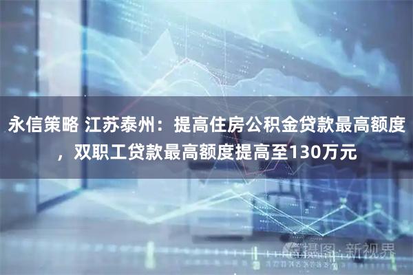 永信策略 江苏泰州：提高住房公积金贷款最高额度，双职工贷款最高额度提高至130万元